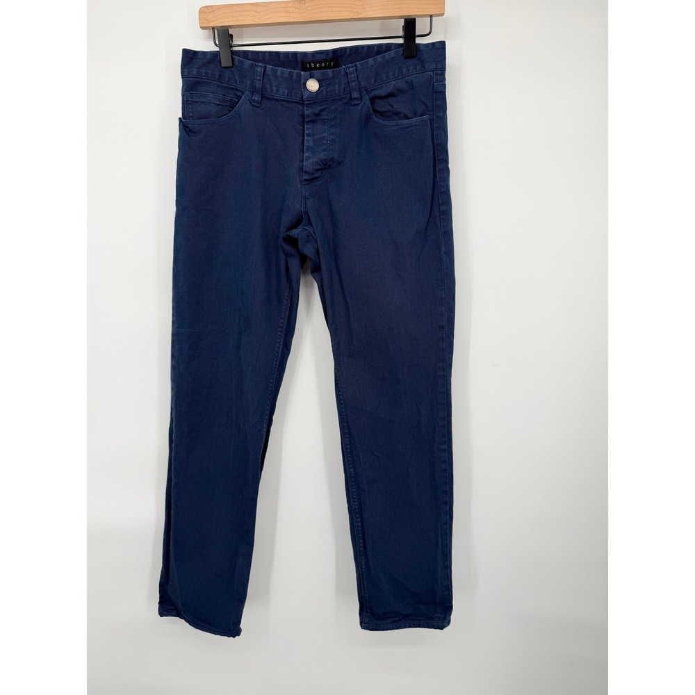 Theory Haydin En Activist Pants Mens 30 Blue Good Cotton Blend Trousers